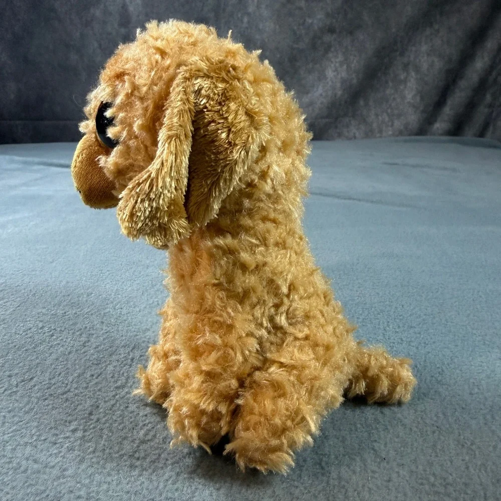 Ty Beanie‎ Boos Noodles Golden Doodle Puppy Dog Plush Tan Glitter Eyes 6 Inch